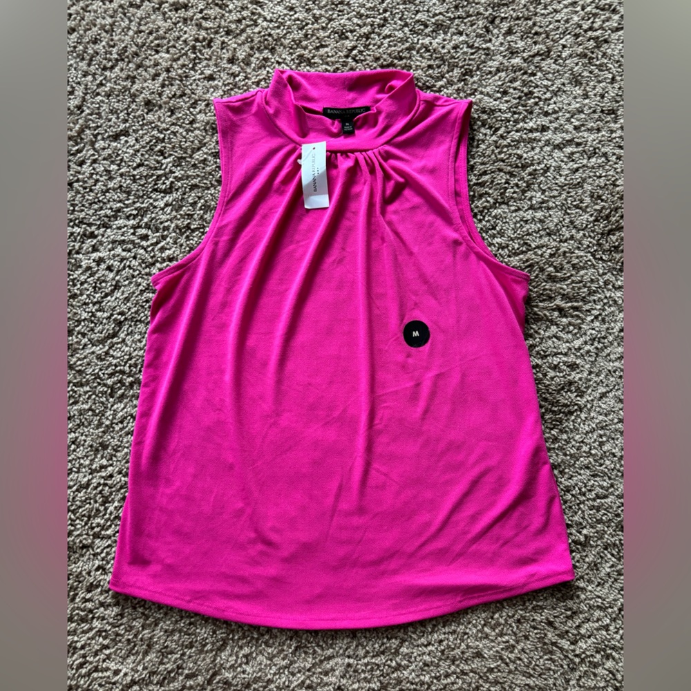 Banana Republic Pink Turtleneck Tank